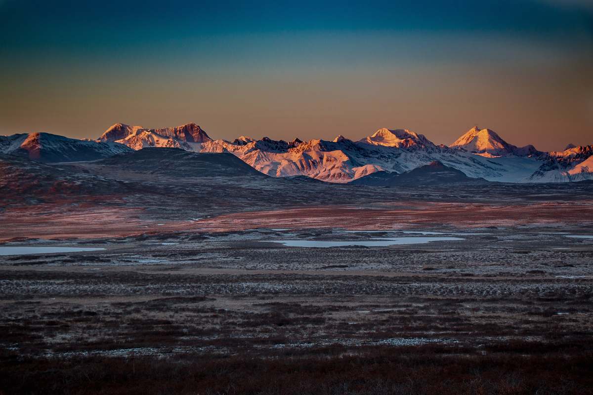 mountain range mountain under blue sky nature